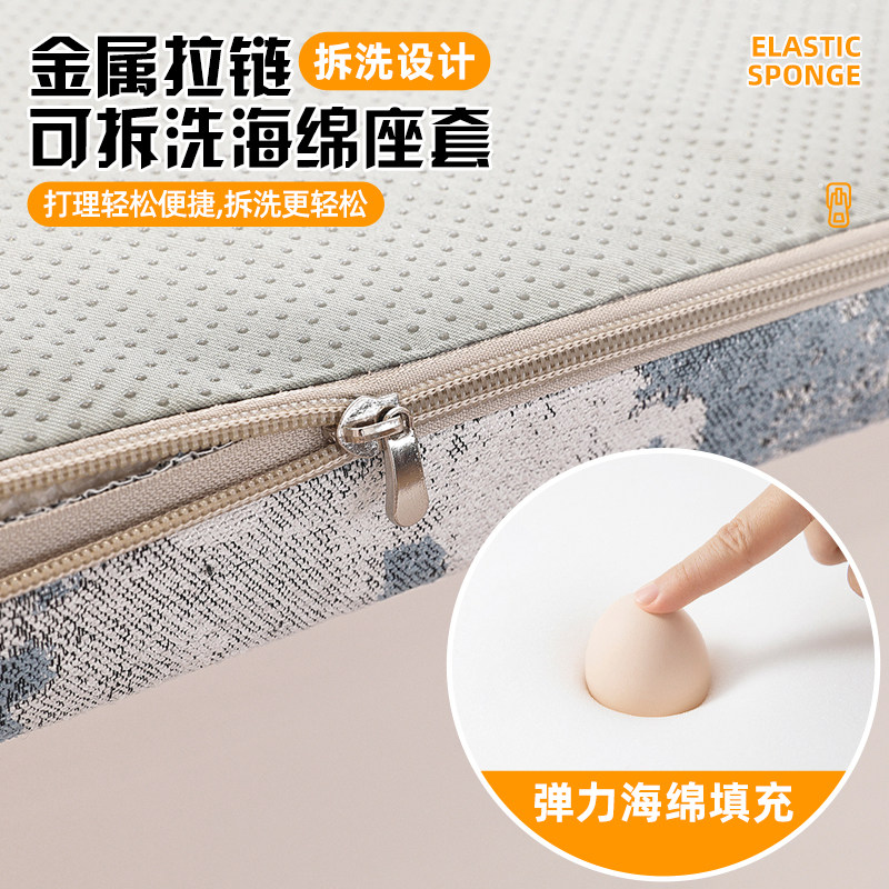 Customized sagging style of skirted bay window cushion