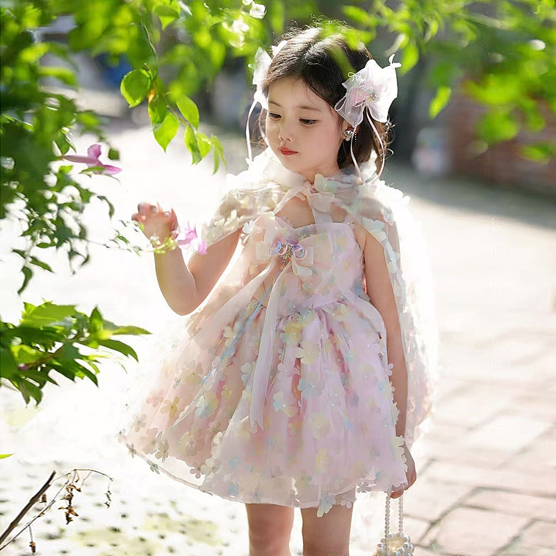 女童洛丽塔连衣裙夏季重工小女孩花仙子蓬蓬公主裙宝宝礼服裙子 - 图2