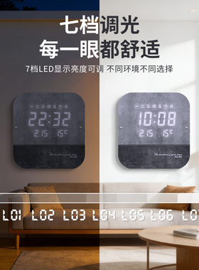 工业风LED数字电子挂钟