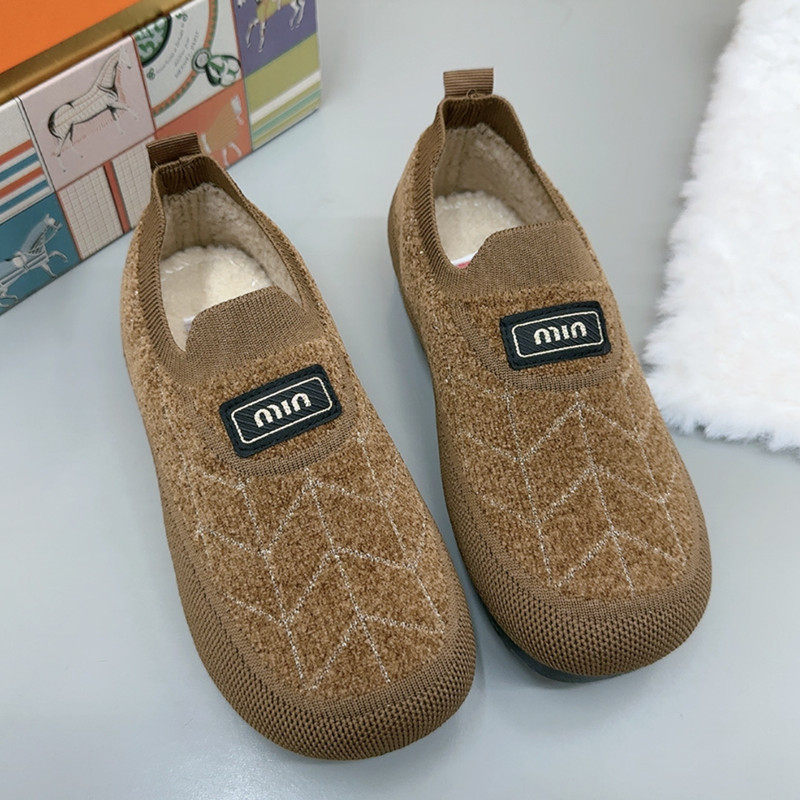 棉鞋女士冬季加绒加厚毛毛鞋一脚蹬保暖棉靴中老年平底休闲妈妈鞋,淘宝优惠券,粉丝福利购,淘宝优惠卷