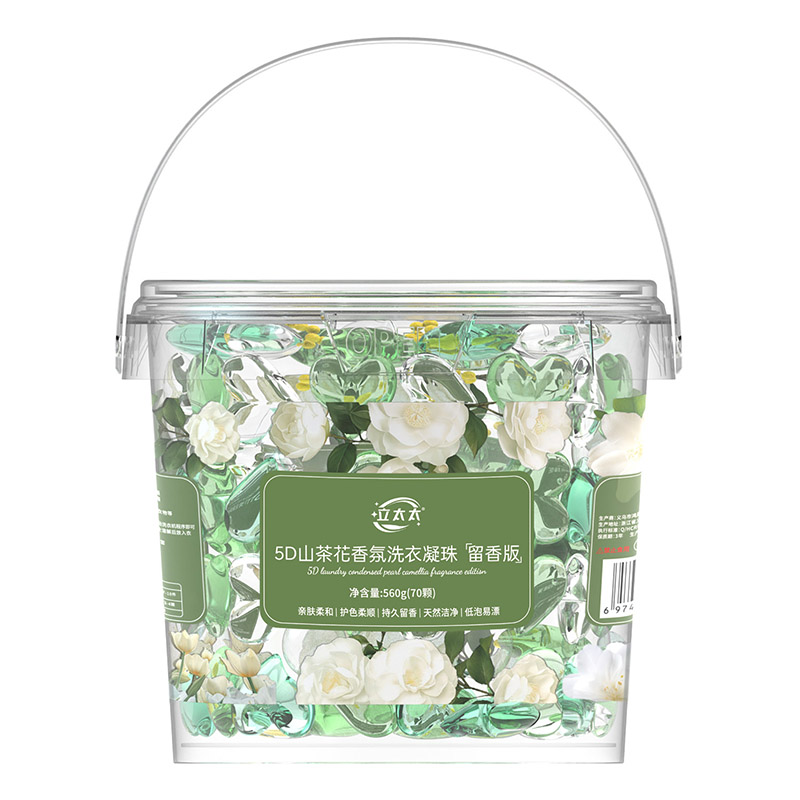 5D山茶花香氛洗衣凝珠留香珠三合一持久留香强力清洁污渍柔顺护衣 - 图3