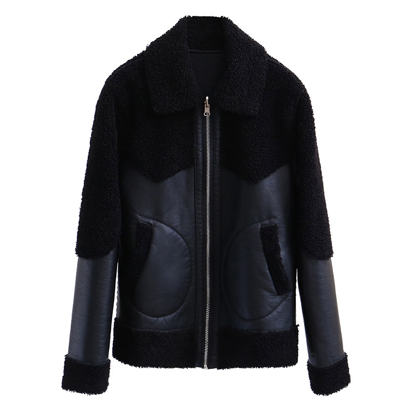 春秋2020新款大码女装两面穿短外套 枫朵皮衣