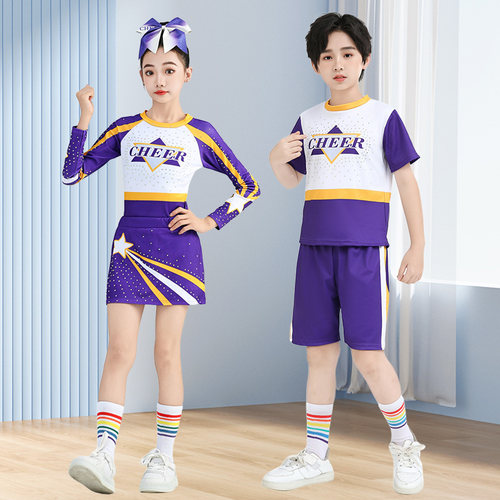 啦啦队运动会表演服儿童新款女童啦啦操演出服成人竞技赛比赛服 - 图1