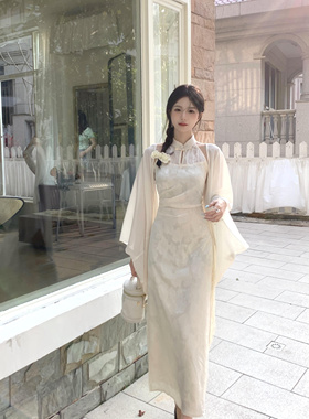 I do 求婚披肩新中式披肩女搭配连衣裙吊带裙开衫雪纺春夏季透气