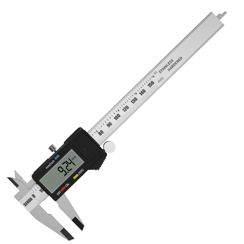 胜达高精度工业级游标卡尺数显油标不锈钢家用文玩小型测量尺带表