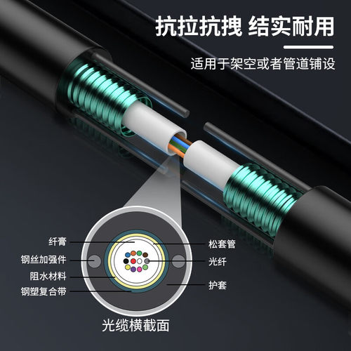 扬业YE-GYXTW-4B1单模室外铠装光缆4/6/8/12/24芯光纤中心束管式户外架空监控安防电信移动通信光纤线8.0线径 - 图1