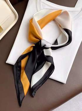 高级感女士外搭衬衫项链职业丝巾系脖子衣服装饰领巾春秋围巾方巾