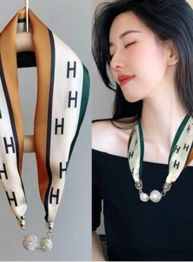 丝巾项链聚酯纤维女百搭时尚