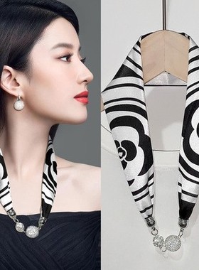 丝巾聚酯纤维女百搭时尚