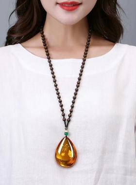 毛衣链仿蜜蜡男女百搭时尚