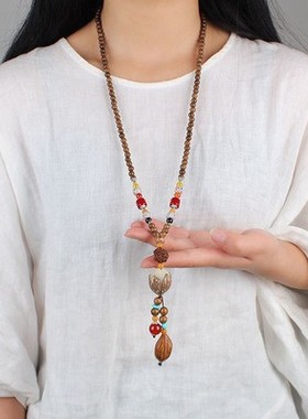 木珠链子鸡翅木男女百搭