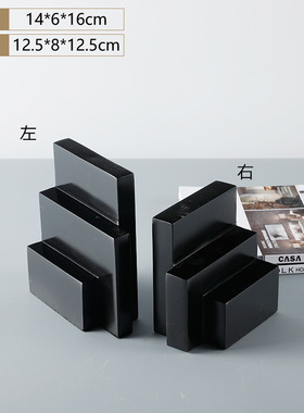 几何样板房书架桌面树脂装饰品