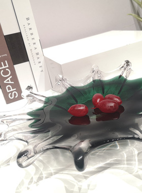 玻璃果盘摆件欧式茶几样板间软装