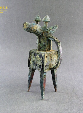 仿古青铜器爵包邮青铜爵复古怀旧家居摆件大堂装饰放博古架书房