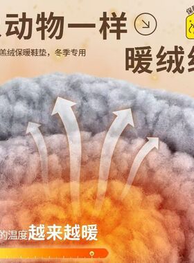 羊羔绒保暖鞋垫秋冬季男女加绒加厚运动吸汗防臭软底踩屎感垫减震