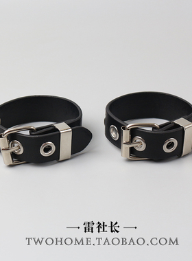 暗黑复古朋克cosplay手环PU皮