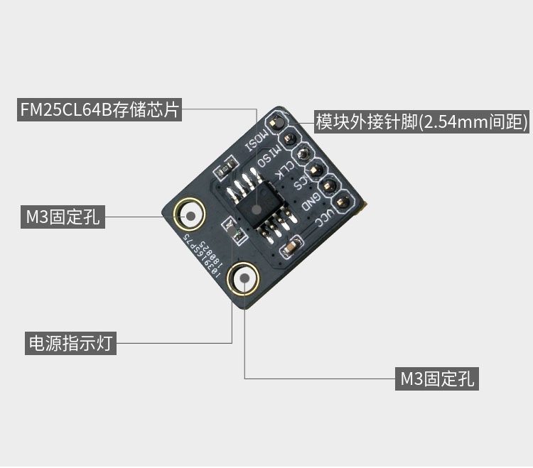 FM25CL64B铁电存储器MB85RS64 64Kbit串行SPI提供源代码FRAM模块-图0