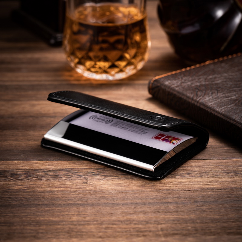 德国Mooii创意男士高端名片盒名片夹卡包商务大容量真皮女士便携式随身高档车载办公室公司定制logo送领导礼 - 图0