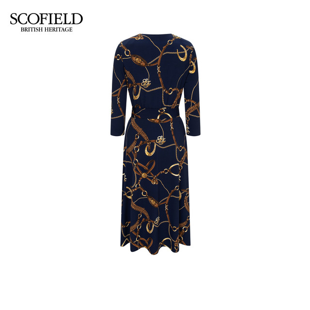 Scofield Women's Chain Print Print V-Neck Dress