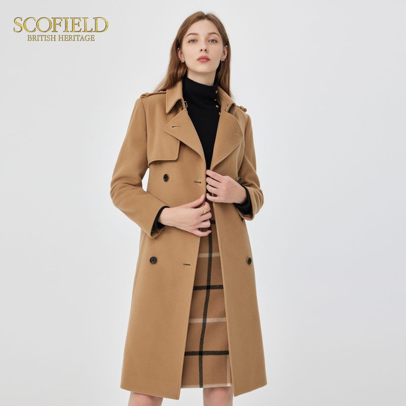 【绒系列】Scofield女羊毛羊绒英伦风中长毛呢大衣外套女秋冬新品