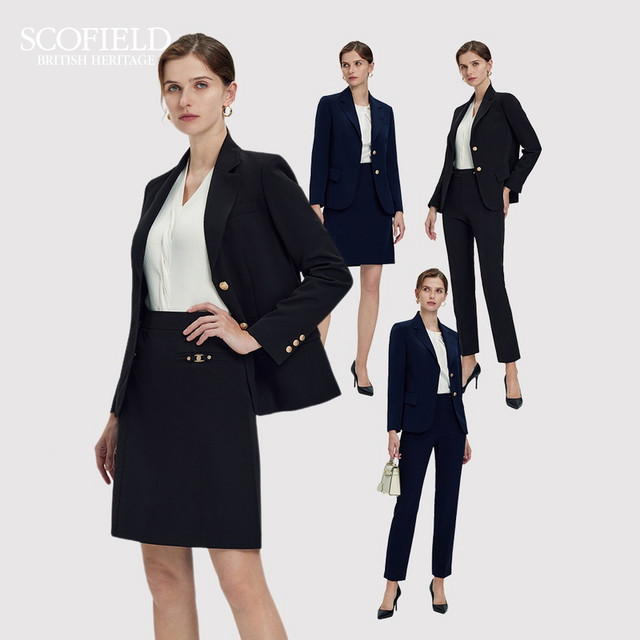 Scofield simple commuter waisted blazer