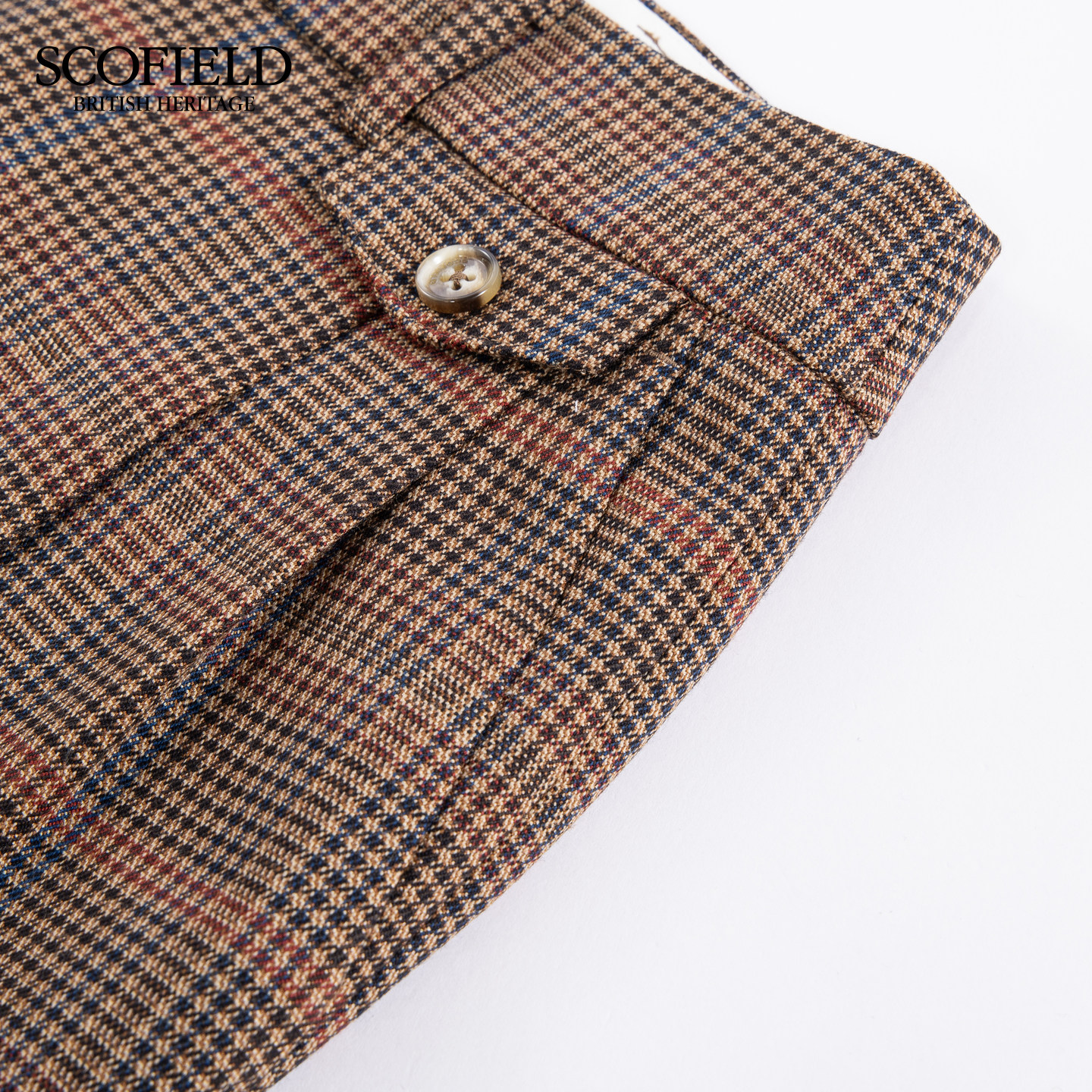 【含绵羊毛】Scofield女装英伦复古格纹阔腿西装裤2025冬季新品,淘宝优惠券,粉丝福利购,淘宝优惠卷