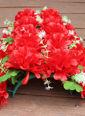 仿真菊花排清明电子花圈塑料排花