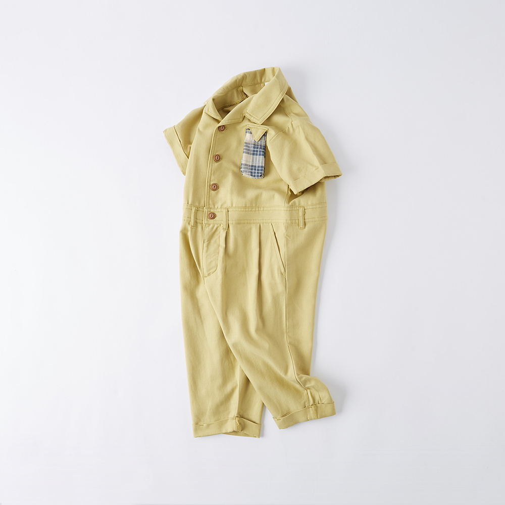 美特斯邦威童装男女童连体裤夏新款儿童绿色中性风H型质感连体裤 - 图3