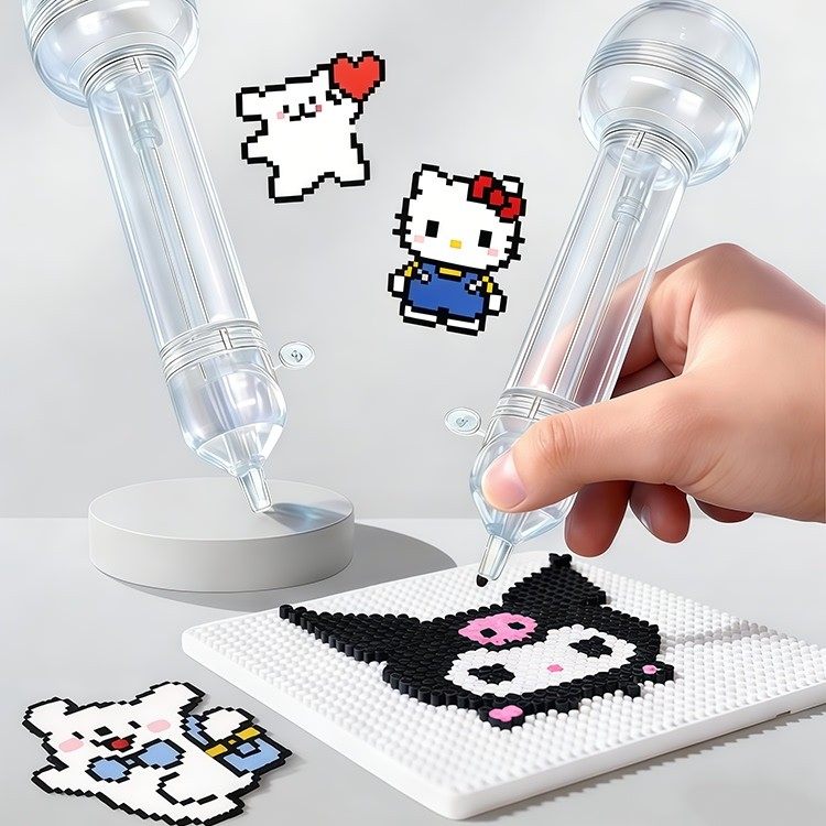 新款自动拼豆笔手工diy拼豆豆材料包全套点按式立体融合豆补充88,淘宝优惠券,粉丝福利购,淘宝优惠卷