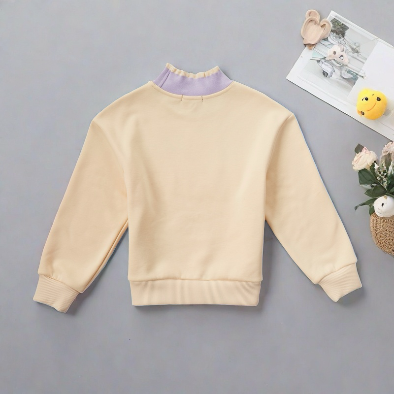 abckids童装2024冬季女童商场正品加绒淑女百搭卫衣潮F151305105 - 图2