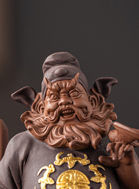 陶瓷钟馗摆件中式禅意人物