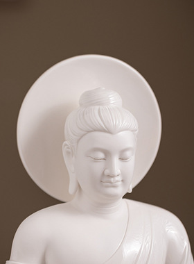 陶瓷佛光托塔如来像摆件三