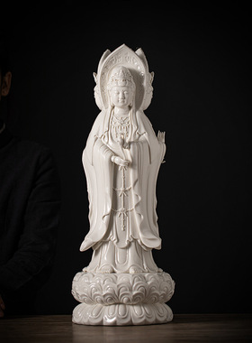 德化陶瓷南海三面观音像菩