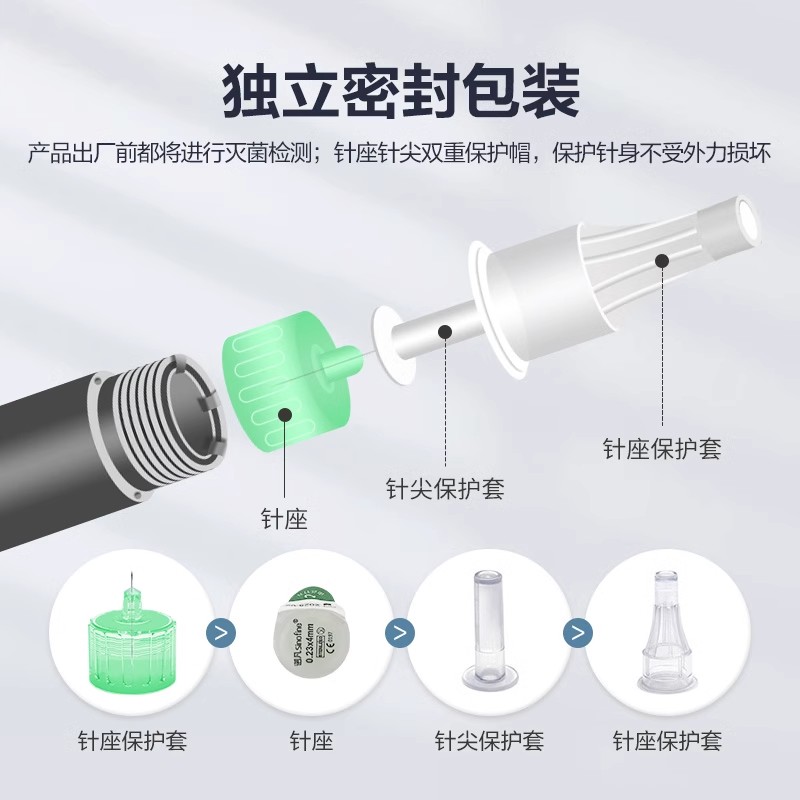 三诺胰岛素注射笔针头4mm5mm通用一次性非无痛糖尿病打司美格鲁肽-图1