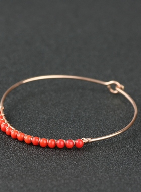 玫瑰金复古民族风饰品手镯