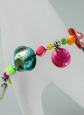 贝壳甜美风韩版复古串珠流苏手链