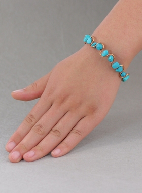 素元 原创黄铜手镯欧美个性优化松特色手工编织丝线缠挠礼品首饰