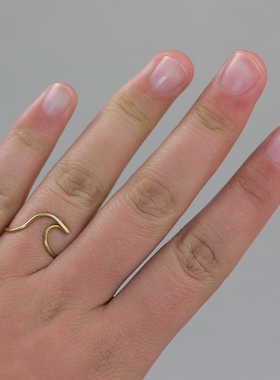 素元海浪戒指丝线特色手工可订