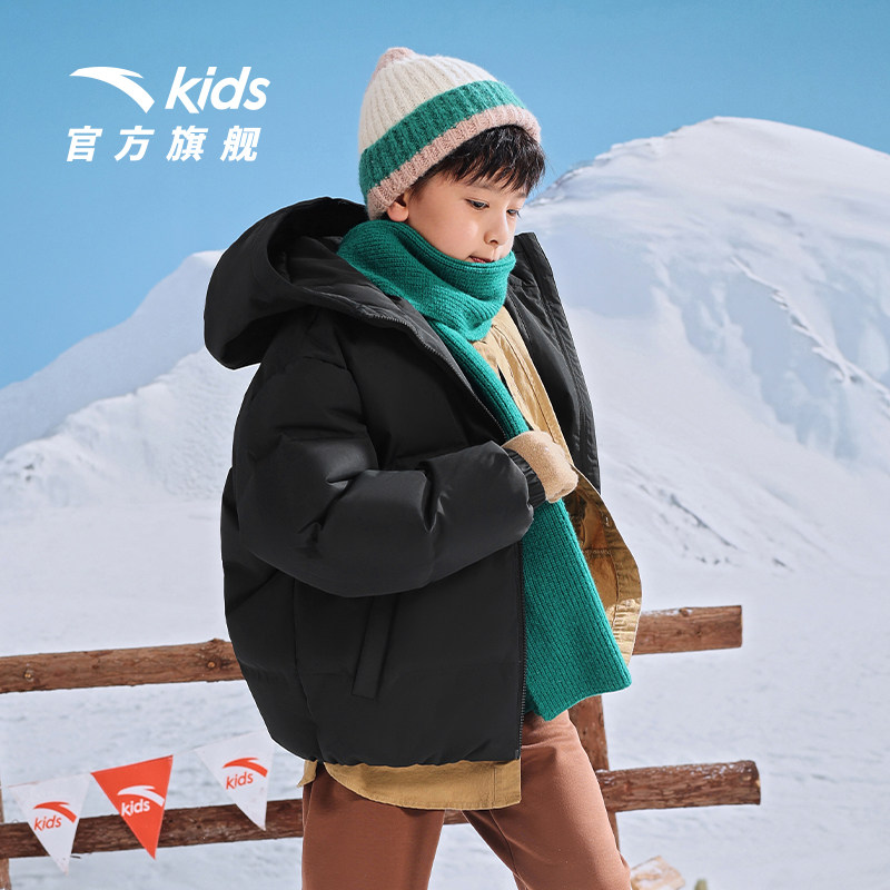 安踏儿童羽绒服泡泡羽面包服男童三防新款加厚新年红色外套上衣,淘宝优惠券,粉丝福利购,淘宝优惠卷