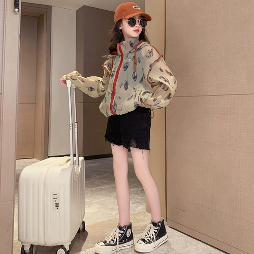 Солнцезащитный крем, летняя одежда для защиты от солнца, модный легкий и тонкий дышащий детский кардиган, куртка, новая коллекция, подходит для подростков, в корейском стиле