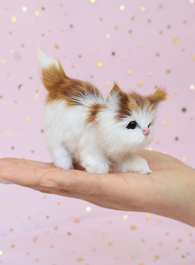 仿真小猫咪动物玩偶道具创意摆件