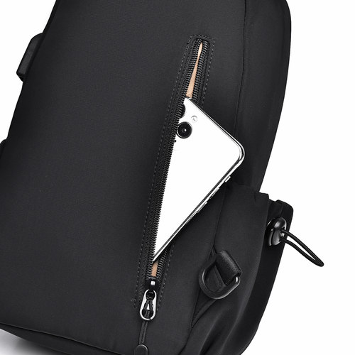 彬澳袋鼠多功能胸包男士双肩背包防水单肩斜挎包胸前小背包男包潮 - 图2