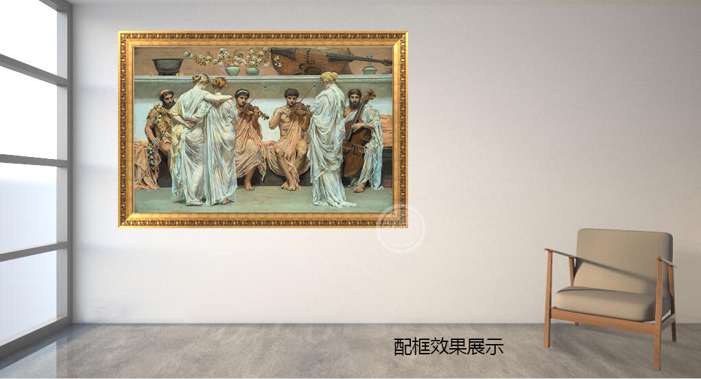 四重奏，一个画家对音乐艺术的赞颂 Albert Joseph Moore装饰画芯-图1