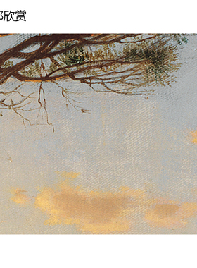 美国风景油画玄关餐厅装饰画