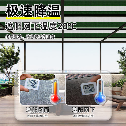 遮阳网防晒网加密加厚太阳网遮光遮阴网户外汽车用庭院阳台阳光房 - 图1