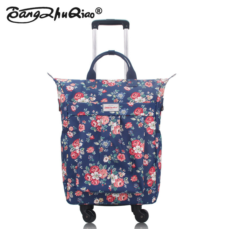 防水印花手提万向轮拉杆包登机箱 bangzhuqiao旅行袋
