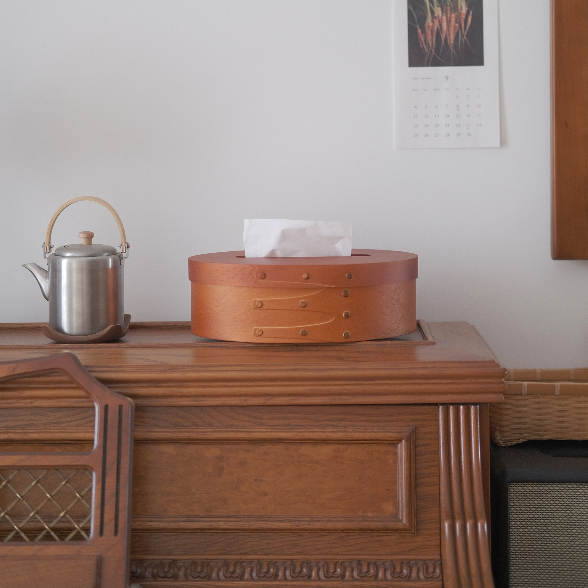 加安加丽中古手工木质夏克盒法式复古家用纸巾盒抽纸盒小众收纳盒