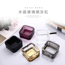 Crystal Glass Ashtrays Size DELICATE FASHION SQUARE PURPLE CREATIVE PERSONALITY O HOTEL ROOM KTV SHAKE SOUND