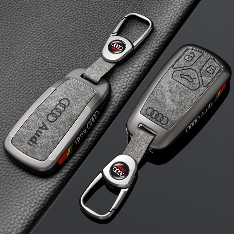 专用新款奥迪A6L钥匙套A7扣23款Q7Q8汽车A8男Q5L高档S4包S5壳A3L - 图2
