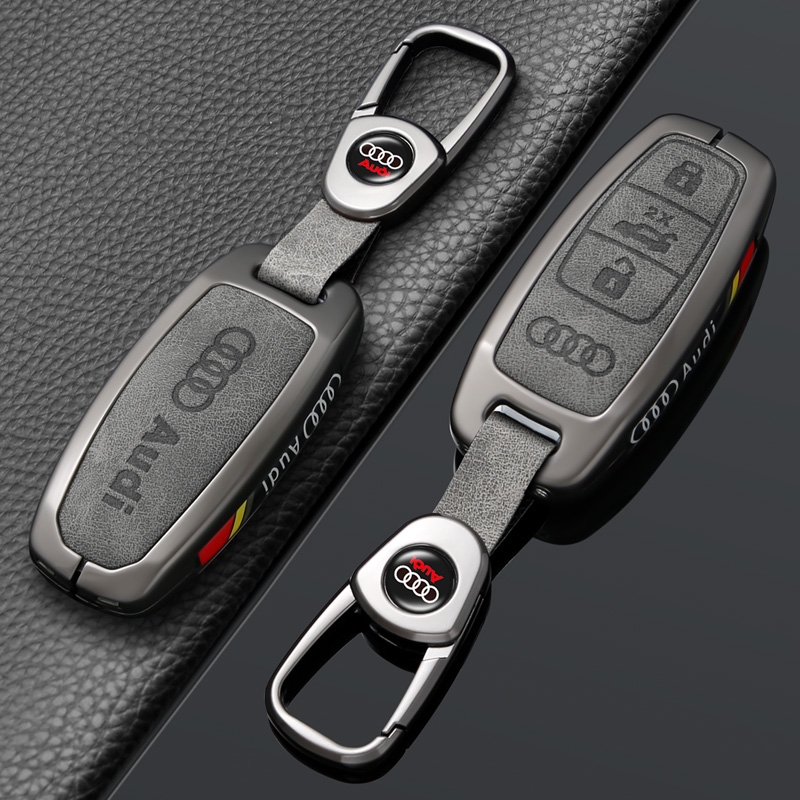 专用新款奥迪A6L钥匙套A7扣23款Q7Q8汽车A8男Q5L高档S4包S5壳A3L - 图0